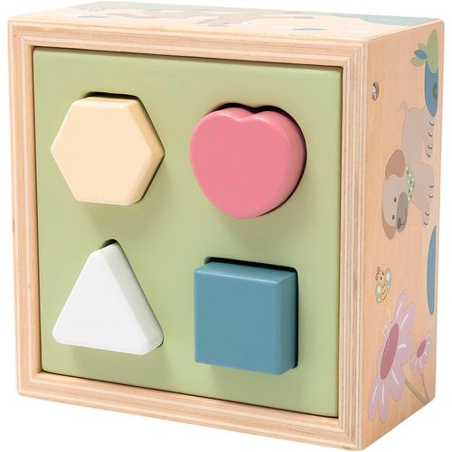 Steckspielzeug STERNTALER "Sortierbox Holz", beige (natur), Steckspielzeug, BabyB:13cm H:6,3cm T:13cm, Holz, B:13cm H:6,3cm T:13cm