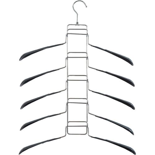 Kleiderbügel ZELLER PRESENT, grau, Metall, Kleiderbügel, Kleiderbügel, Metall/Kunststoff