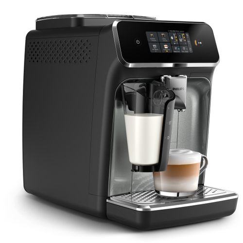 PHILIPS Kaffeevollautomat "EP2336/40 2300 Series", panthera schwarz, B:24,6cm H:37,1cm T:43,3cm, Kaffeevollautomaten, mit LatteGo-Milchsystem, Kaffeevollautomat