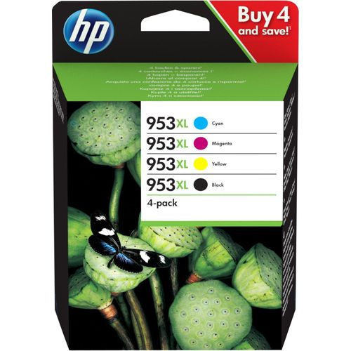 HP 953XL - 4er-Pack - Hohe Ergiebigkeit - Schwarz