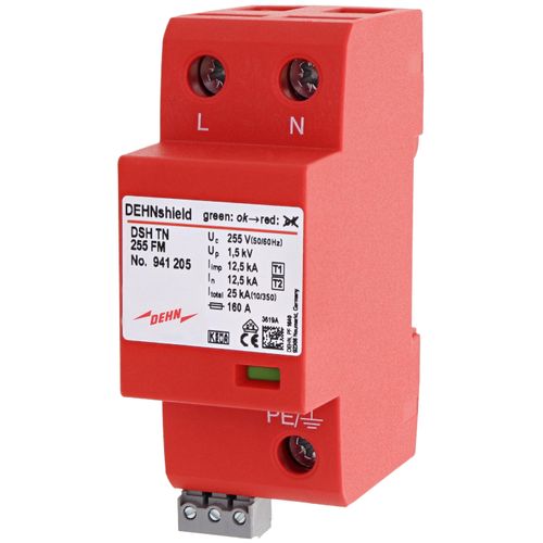 DEHN 941205 DSH TN 255 FM DSH TN 255 FM Kombiableiter DEHNshield Typ 1+2 f.1ph