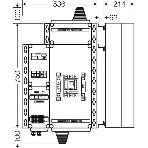 HENSEL PV-Freischaltstelle Mi AE 1243 150 kVA 3p m.Leistungsschalter