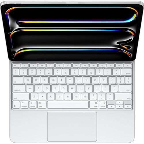 Apple Magic Keyboard für 13" iPad Pro (M4) - Englisch (USA) - Weiß, QWERTY, US Englisch, Trackpad, Scherenschalter, 1 mm, Apple
