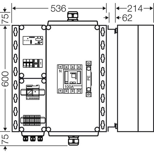 HENSEL PV-Freischaltstelle 70 Mi AE 3224 kVA 4p m.Leistungsschalter u.NA-Schutz