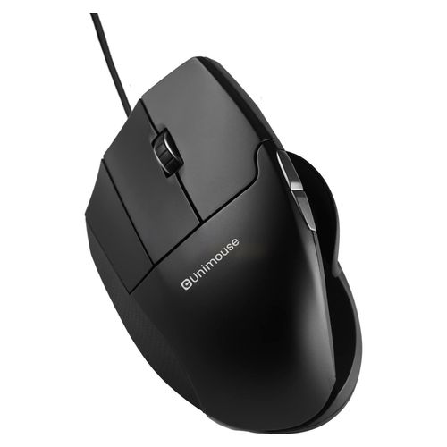 Contour Design Unimouse Linkshänder Wired, Linkshändig, Vertikale Ausführung, Optisch, USB Typ-C, 4000 DPI, Schwarz