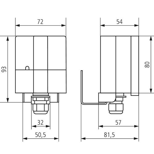 THEBEN AG THEB Helligkeitswertsender 133EIB/KNX LUNA EIB/KNX 110x72x54mm