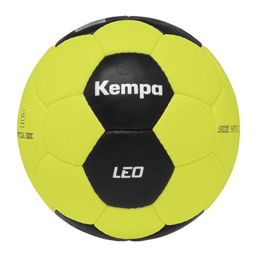 Handball KEMPA "Handball Leo Kids" Gr. 2, gelb (fluo gelb, schwarz), Bälle, Kinder, 2