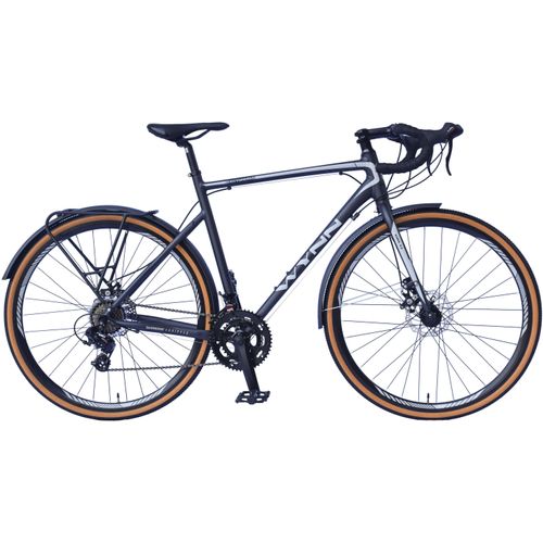 Gravelbike WYNN "GRL1.1" Gr. 56, grau (grau, grau), Fahrräder, 56cm, 28 Zoll (71,12cm) hinten: 28 Zoll (71,12cm)