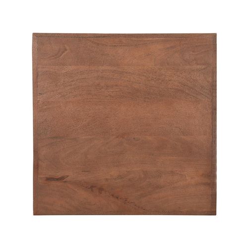 LABEL51 - Eetkamertafel Tafelblad Straight Edge - Bruin - 70x70x5cm
