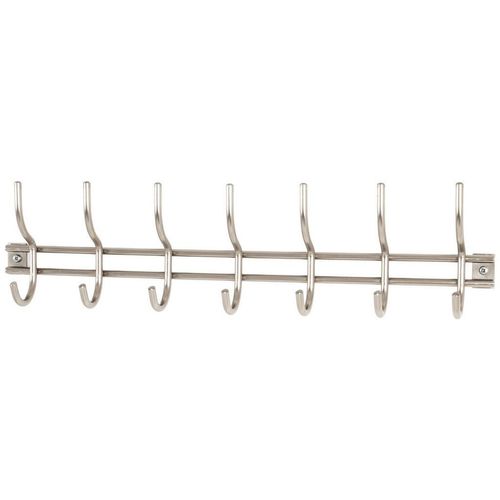 Garderobenleiste, Edelstahl, Metall, 54x14x8 cm, Aufhängemöglichkeit, Garderobe, Garderobenleisten & Garderobenhaken, Garderobenleisten