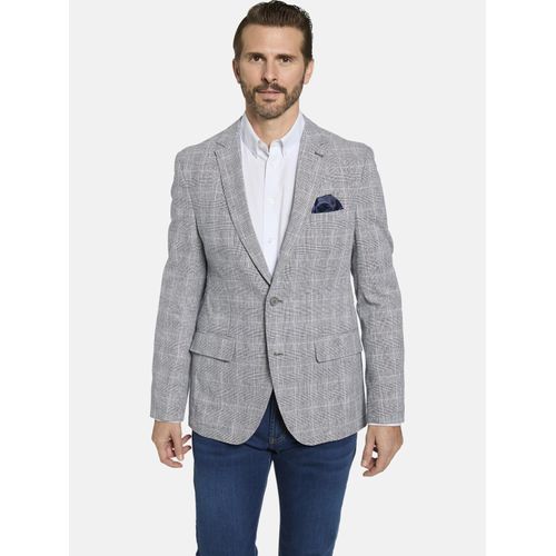 Sakko BABISTA "Sakko ZANZITE", Herren, Gr. 50, blau (grau kariert), Sakkos Sakko, im Karo-Design