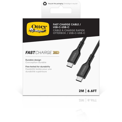 OTTERBOX USB-Kabel "Standard USB-C zu USB-C PD-Kabel 2m", schwarz, 200cmcm, Kabel
