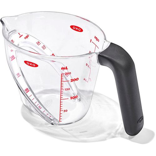 Messbecher OXO GOOD GRIPS, transparent, H:10,8cm, Kunststoff, Messbecher, 250 ml, abgewinkelt