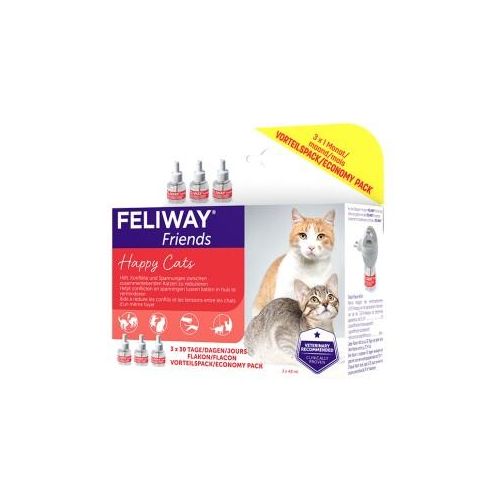 Feliway Friends 3x48ml Nachfüllflakon Vorteilspack reduziert Spannungen & Konflikte