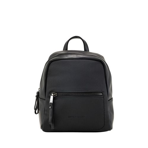 TOM TAILOR Damen TTTAMARA S Rucksack in Canvas-Optik, schwarz, Uni, Gr. ONESIZE