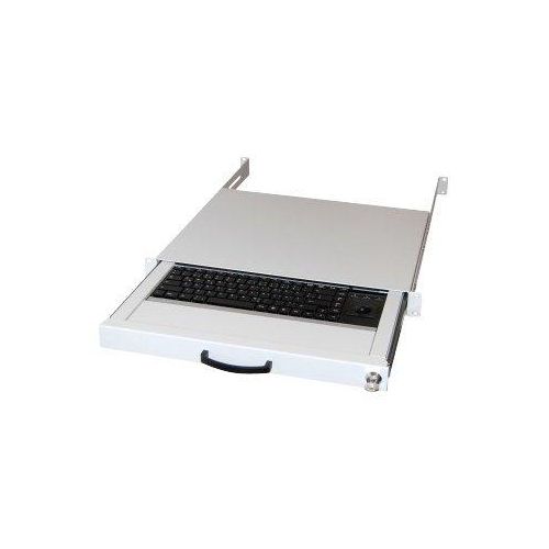 aixcase 19" Rack 1U Tastatur DE Trackball PS2&USB lichtgrau
