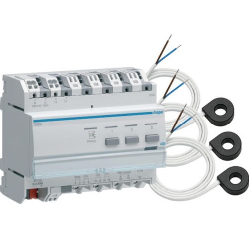 HAGER Messwertgeber KNX TE332 f.3Stromkreise m.3 Wandlern