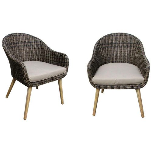 Stuhl PREROW-120 mit Auflage, 2er Set B/H/T ca. 70x87x65cm