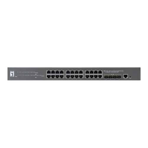 LevelOne GTP-2871 - Schalter - L3 Lite - verwaltet - 24 x 10/100/1000 (PoE+)