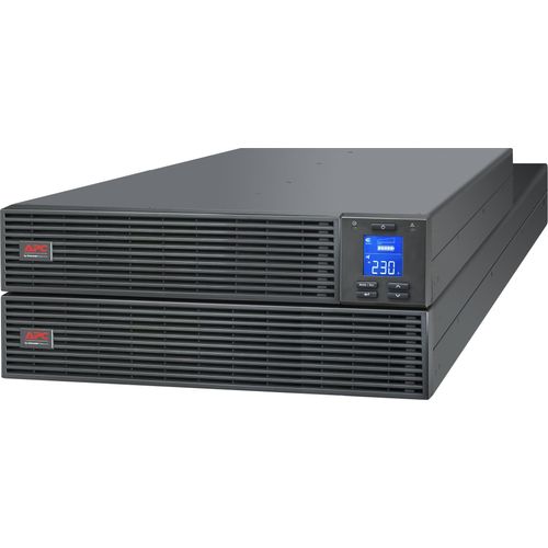 APC Easy UPS On-Line, 5kVA/5kW, Rackmontage 2HE, 230V, Festverdrahteter 3-adriger (1P+N+E) Ausgang, Kartensteckplatz, LCD, ohne Batterie und Rackkit
