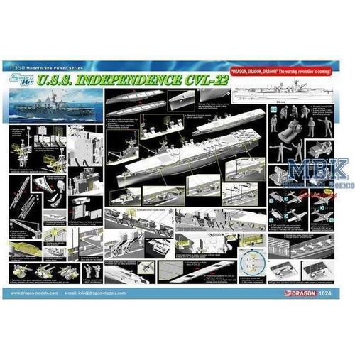 DRAGON 1024 U.S.S. Independence CVL-22 Smart Kit