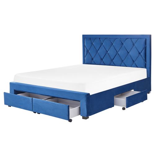 POLSTERBETT 160/200cm Marineblau Lievin