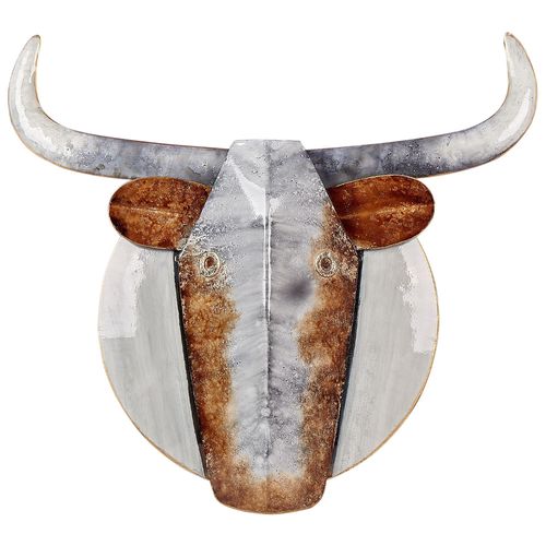 WANDDEKORATION Metall grau Erbium