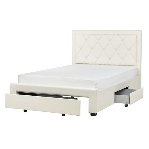 BETT mit Schaubladen 140x200 cm Beige Lievin