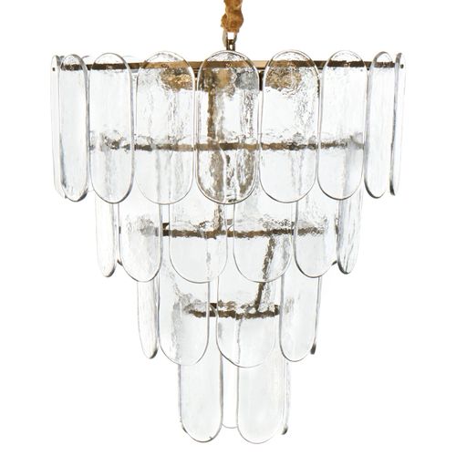 KRONLEUCHTER Glas Messing Caraveli