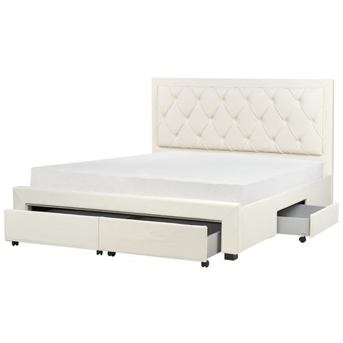 BETT mit Schaubladen 180x200 cm Beige Lievin