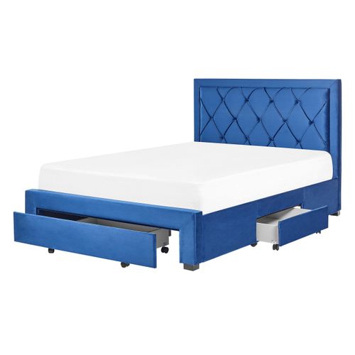 POLSTERBETT 140/200cm Marineblau Lievin