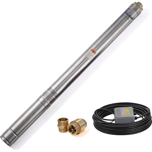 CHM GmbH® Brunnenpumpe 2,5 Zoll 250 Watt 4,3 Bar 2700 L/h sandresistent bis zu 5 %
