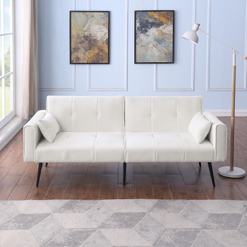 Futon Sofa Bed, Modern 68" Futon Couch Convertible to Bed, Sleeper Living Room Furniture futon set - Fits Small Spaces