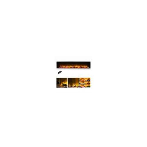 Acantha Aspire 200 Elektrokamin, 3D LED, 49×205,4×23,5 cm, Einbaukamin für Medienwand, 1-2 kW, Fernbedienung