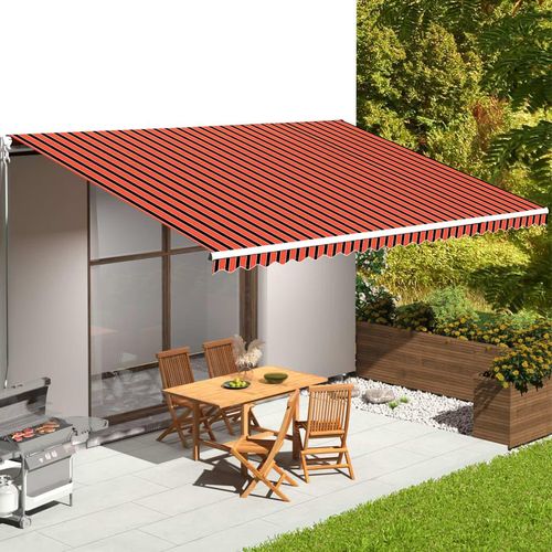 "im Angebot" Markisenbespannung Orange und Braun 6x3,5 m - Markisen CC4444