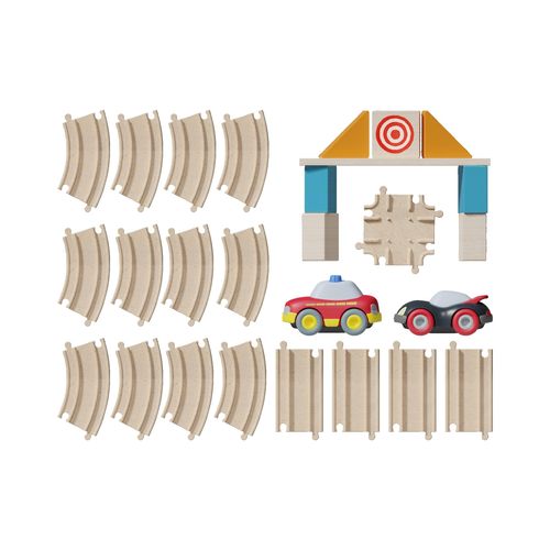 Autorennbahn HABA "Meine erste Rennbahn", beige (natur), Autorennbahnen, Kinder, Holz, Autorennbahn