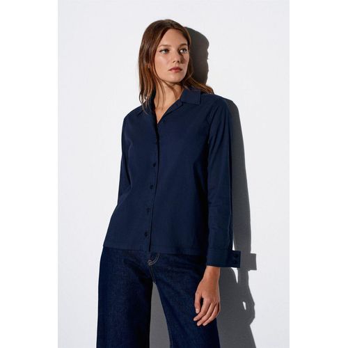 Damen Shirt mit ausgeschnittenem Muster aus festem Stoff