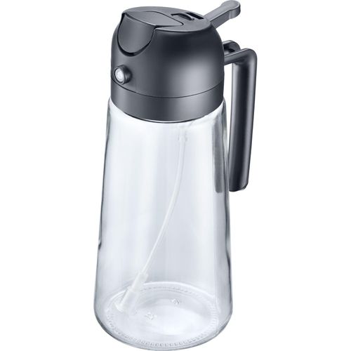 Ölspender WESTMARK "Ölsprüher/-gießer, 600 ml", transparent (schwarz), B:8,9cm H:20cm, Menage-Sets, Ölspender & Sprühfunktion