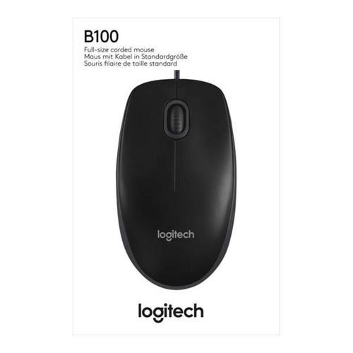Logitech Maus USB,800dpi,3Tasten B100 sw (52-990-023)