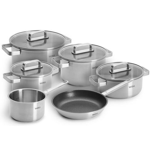 Woll Kochtopfset Steel, Silber, Metall, 6-teilig, 20 cm,16 cm, 3,5 + 2,6 + 1,8 L, rostfrei, Kochen, Töpfe, Topfsets