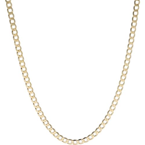 Panzerkette LUIGI MERANO "Panzerkette, massiv, Gold 585" Gr. 50, gold, Halsketten, Herren, 50cm, Gelbgold 585, Panzerkette