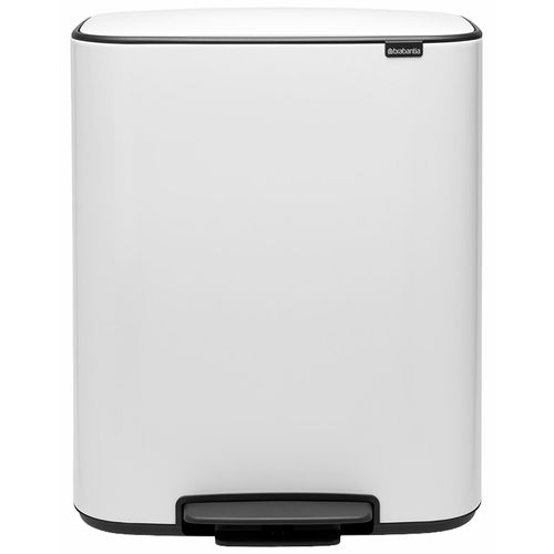 BRABANTIA Tretmülleimer Bo 2 Eimer 30+30 L Weiß