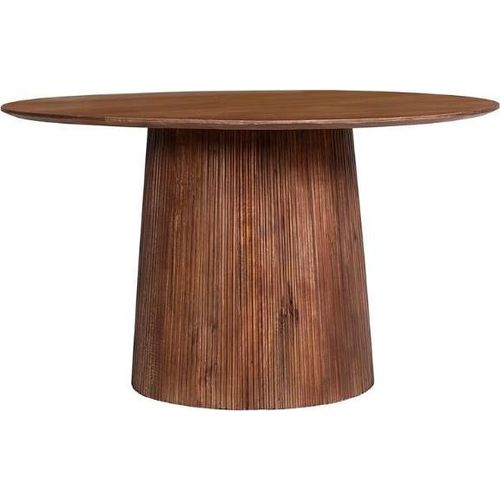 Runder hellbrauner Tisch Miguel | Magnolienholz massiv | 76H x 130B x 130D cm