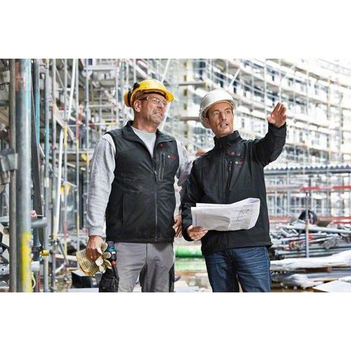 Bosch Professional GHV 12+18V XA Beheizbare Jacke, Homogene Wärme, Bewegungsfreiheit, 3 Heizstufen