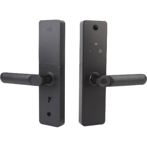 Intelligentes Türschloss mit HD-Kamera 6 in 1 Passwort IC-Karte Schlüssel APP Entsperren Tastatur Fingerabdruck-Türschloss Biometrischer Türgriff für Tuya