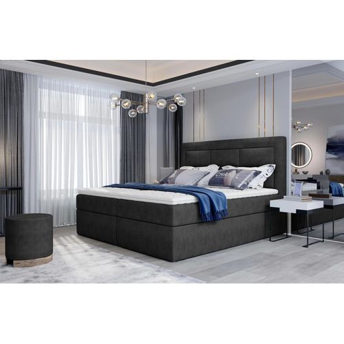 Boxspringbett 140x200 TERIVO - schwarz 1