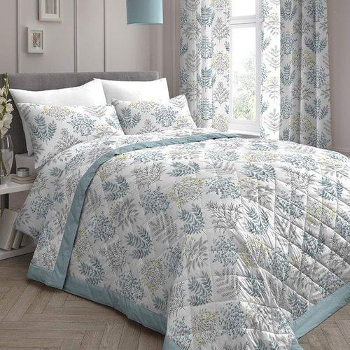 Famanu Bettdecke 230 x 195 cm - Wendbar mit botanischem Design