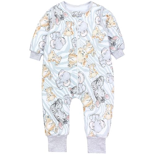 Babyschlafsack TUPTAM "Schlafsack mit Füßen Baby Schlafsack mit Beinen und Ärmel ganzjährig" Gr. 92, grau (safari), Schlafsäcke, Baby, L: 98cm, Obermaterial: 100% Baumwolle CO., Babyschlafsack, L:98cm