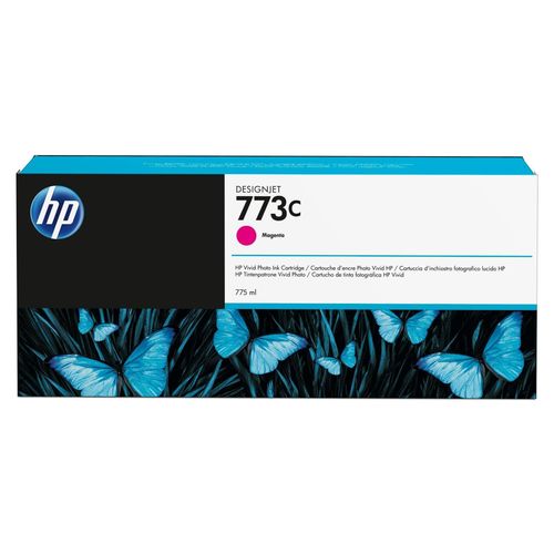 HP 773C Magenta DesignJet Tintenpatrone, 775 ml, HP DesignJet Z6600 Produktionsdruckerserie; HP DesignJet Z6800 Foto-Produktionsdruckerserie, Thermal Inkjet, Magenta, Business, Unternehmen, Singapur, 53,3 mm
