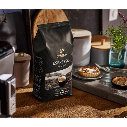Tchibo - Espresso Kräftig - 2 x 1 kg Ganze Bohne - Intensität: 6/6